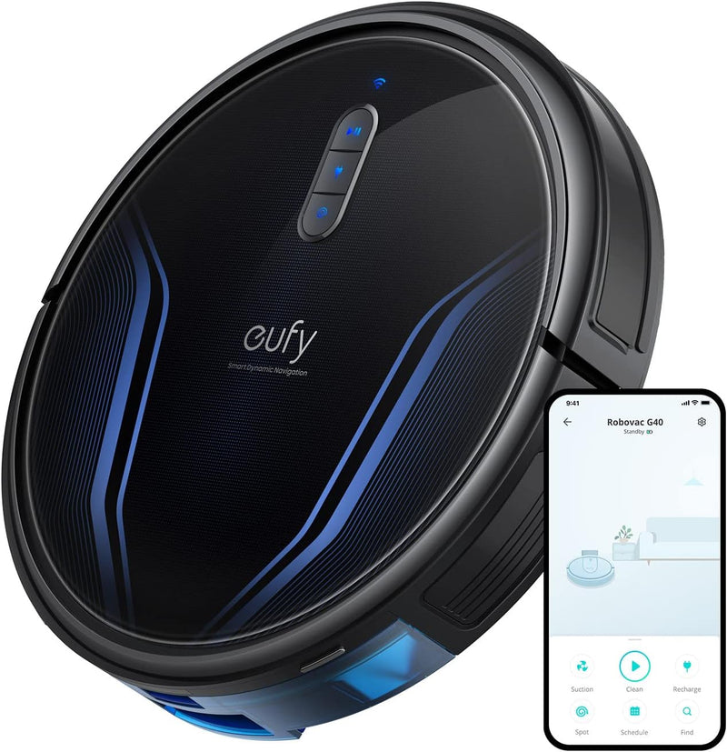 eufy by Anker G40 Hybrid 2-in-1 Mop and Vacuum 2,500 Pa - BLACK/BLUE - Like New