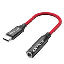 ANYPLUS USB C TO 3.5MM AUDIO ADAPTER TYPE C TO 3.5MM FEMALE HEADPHONE - RED - Like New