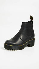 23917001 DR. MARTENS ROMETTY BURNISHED WYOMING CHELSEA BOOTS BLACK SIZE 10 Like New