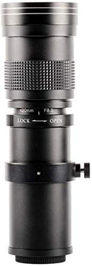ULTIMAXX 420-800MM F/8.3-16 SUPER HD MANUAL TELEPHOTO ZOOM LENS - BLACK - Like New