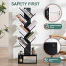 Yoobure Tree Bookshelf, 6 Tier Small Book Shelf Retro Floor - BLACK - Like New