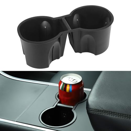 MOTROBE TESLA MODEL Y TESLA MODEL 3 CENTER CONSOLE CUP HOLDER INSERTS - BLACK - Like New