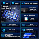 ASUS INTEL NUC 13 PRO NUC13ANHI5 ARENA CANYON 16GB 512GB SSD I5-1340P - BLACK - Like New
