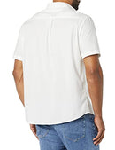 AMAZON ESSENTIALS MEN'S SHORT SLEEVE DRESS SHIRT STRETCH WHITE XS - Like New