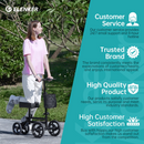 ELENKER ECONOMY KNEE WALKER 10" WHEELS WITH DUAL BRAKING SYSTEM - BLACK - Like New