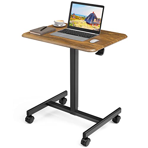 SMUG Mobile Rolling Laptop Cart Pneumatic Adjustable Height - Rust - Like New
