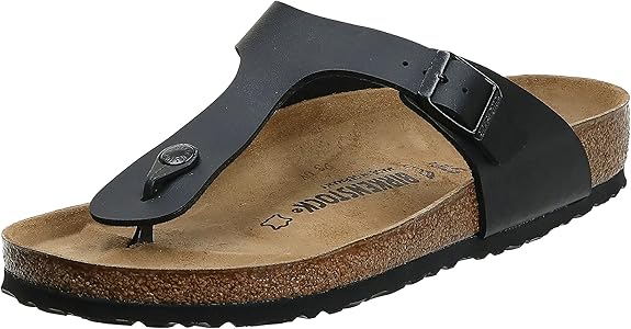 BIRKENSTOCK GIZEH BIRKO-FLOR SIZE: MEN 4 WOMEN 6 REGULAR - BLACK - Like New