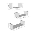 Movenord Floating Shelves Wall Mounted Set of 3 Units Made in Export Quality MDF - Brand New
