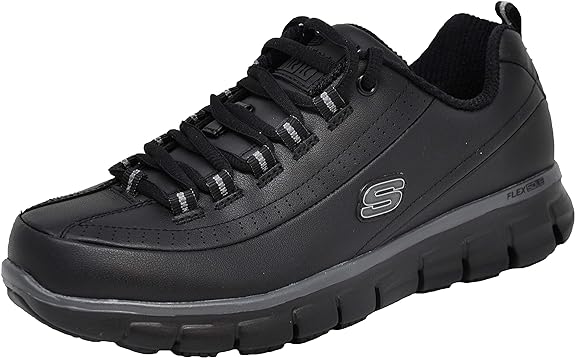 76550 Skechers Women's Sure Track Trickel Slip Resistant Work Shoe Black 5 Like New