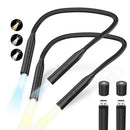 FANSITC 2 LED NECK READING LIGHTS, BOOK LIGHT READING IN BED 2 PACK - BLACK Like New