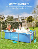 EVAJOY EJ-HF046 85in x 23in x 59in Metal Frame Swimming Pool - BLUE/GRAY - Like New