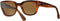 Ray-Ban Women's RB4178 Square Sunglasses Dark Brown Lens Havana Frame Like New