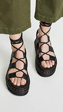 24641001 DR. MARTENS Women's Nartilla Sandal Black Hydro Size 7 (UK W5) - Brand New