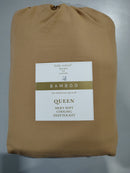 KATHY IRELAND HOME BAMBOO COOLING 6 PIECE SHEET SET,DEEP POCKETS, QUEEN - TAN - Like New