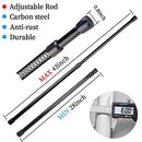 AIJIEGUANG SPRING TENSION CURTAIN RODS 28-43" ADJUSTABLE TENSION - BLACK - Brand New