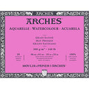 Arches Aquarelle Hot Pressed Watercolor Block, 18x24 inches 140lb, 20 Sheets - Like New