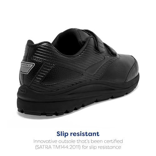 BROOKS WOMEN'S ADDICTION WALKER V-STRAP 2 WALKING SHOE - BLACK/BLACK - 8.5 - Like New