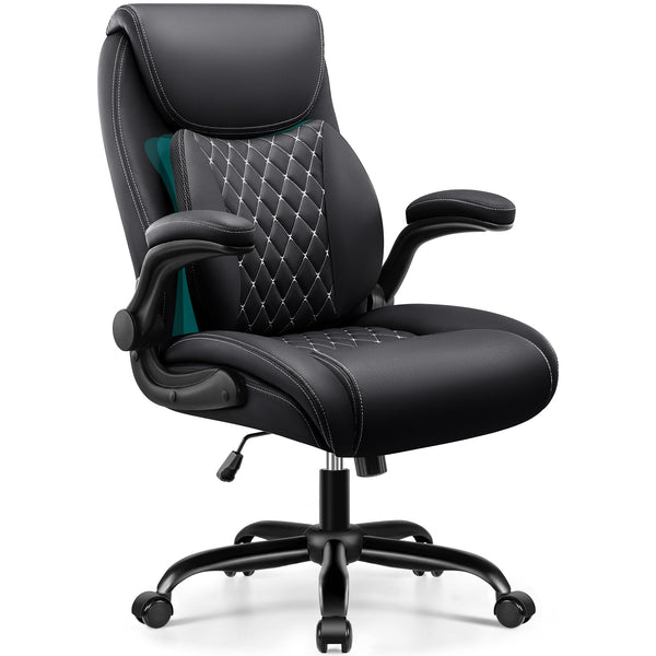 BESTFAIR OFFICE CHAIR, ERGONOMIC LUMBAR SUPPORT LOWER BACK PAIN RELIEF - BLACK - Like New