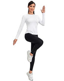 TELALEO 4 PACK COMPRESSION LONG SLEEVE SHIRT WOMEN S 2BLACK+2WHITE - Like New