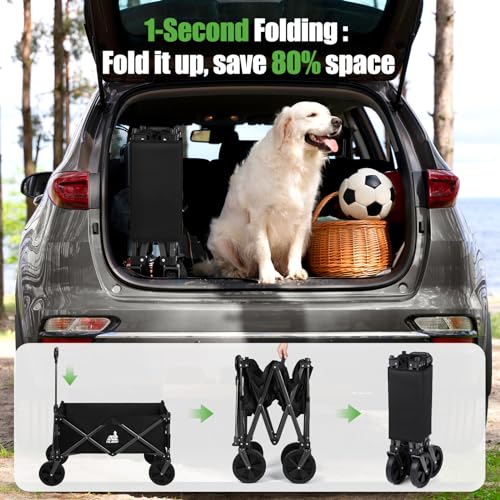 NBONEBS Folding Cart 300LBS Capacity, Load and 200L Capacity, - Scratch & Dent