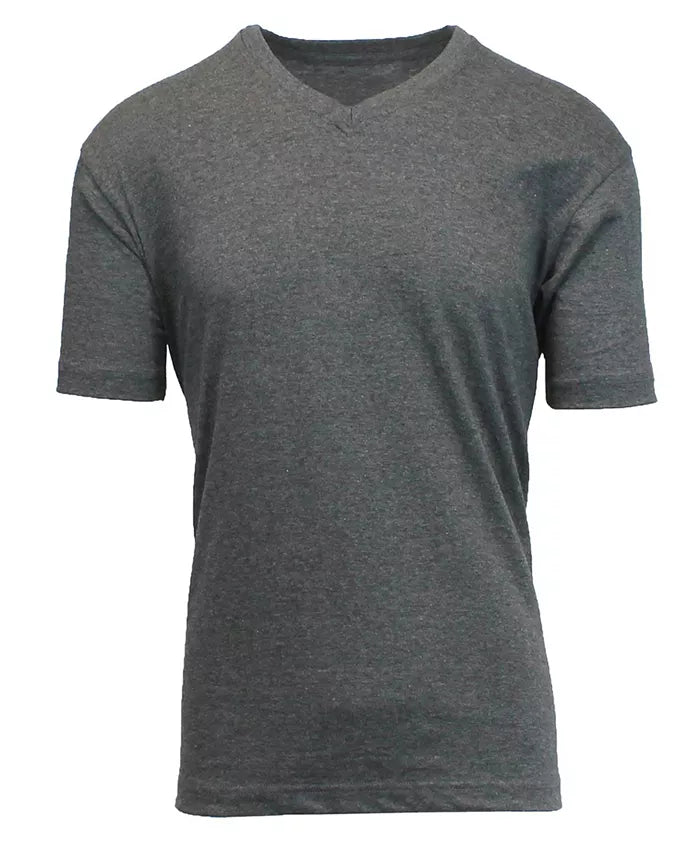 BLUE ICE MEDIUM MEN'S SHORT SLEEVE V-NECK T-SHIRT - HEATHER GRAY - Brand New