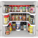 SPICY SHELF PATENTED SPICE RACK AND STACKABLE ORGANIZER , ADJUSTABLE - WHITE - Like New