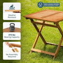 IDZO LEGOLAS FSC ACACIA WOODEN FOLDING TABLE - LEGOLAS FOLDING TABLE - Like New