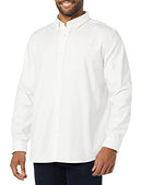AMAZON ESSENTIALS MEN OXFORD SHIRT STRETCH SLIM FIT BUTTON UP XL WHITE - Brand New