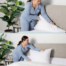 SNUGSTOP BED WEDGE TRIANGLE PILLOW WEDGE - WHITE - Like New