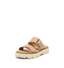 2113111 SOREL WOMEN'S REIN SLIDE SANDALS HONEST BEIGE/BLEACHED CERAMIC SIZE 9 - Like New