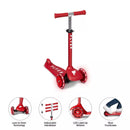 RADIO FLYER GLIDER JUNIOR KICK SCOOTER WITH LIGHT UP WHEELS 3-WHEEL - RED/WHITE - Brand New