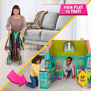 PoP2Play Kids Playhouse Sturdy and Eco-Friendly Carboard House Folds Flat - Like New