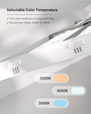 Sunco 1x2 LED Flat Panel Light Selectable CCT 3500K/4000K/5000K - Matte White - Like New
