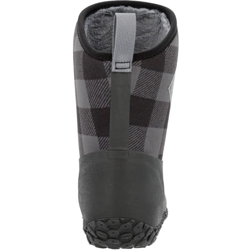 WM21PLD MUCK MUCKSTER II WELLINGTON BOOTS -Black/Gray Plaid - Size 7 Like New