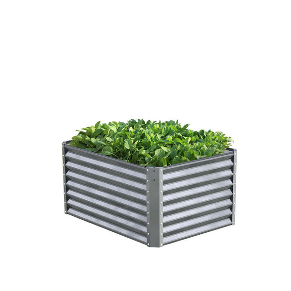 SAVANA GALVANIZED RAISED GARDEN BED 48"L×36"W×24"H, TITANIUM - Scratch & Dent