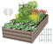 SONFILY RAISED GARDEN BED METAL RAISED GARDEN BED GARDEN BOXES 8X4X1FT - BROWN - Like New