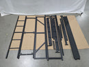 GENERIC METAL BED FRAME FULL SIZE WITH UPHOLSTERED HEADBOARD FOOTBOARD - BLACK - Like New