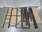 GENERIC METAL BED FRAME FULL SIZE WITH UPHOLSTERED HEADBOARD FOOTBOARD - BLACK - Like New