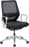 WorkPro Sentrix Ergonomic Mesh Mid-Back Manager Chair Fixed Arms 9579648 - Black Like New