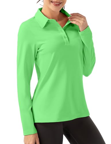 FKEEP LONG SLEEVE POLO SHIRT GOLF SPORT ATHLETIC - SIZE 2XL - NEON GREEN - Brand New