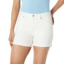AMAZON ESSENTIALS WOMEN'S MEDIUM STRETCH SLIM-FIT MID-RISE 4“ JEAN SHORT WHITE 8 - Brand New