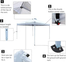 Pop Up Canopy 3x3m Outdoor Folding Instant Gazebo USAKKOAN1030853N3 - White - Like New