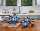 Paula Deen PD12PASSGM 12 Piece Cookware Set - Sea Glass - Like New