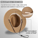 Livingston Fashionable Wide Brim Straw Panama Hat for Men & Women - Light Brown - Brand New