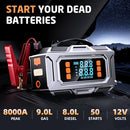 UNLEIVPE JUMP STARTER AIR COMPRESSOR 8000A CAR BATTERY JUMP STARTER KN-8146 - Like New