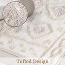 Boho Area Rug 5'x7' Tufted Living Room Rug Large Cotton Farmhouse Rug B0CHJHHMGF - Brand New