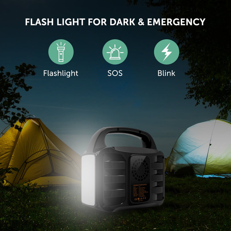 ALPHA DIGITAL T101 PORTABLE POWER STATION, 155WH/42000MAH, 6 PORTS - BLACK - Like New