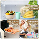 32 Pcs Wheat Straw Dinnerware Sets for 8 Kitchen Reusable Dinner Plates - Brand New