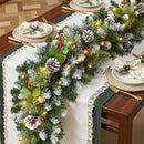 SHareconn 2Pcs 9FT Prelit Artificial Christmas Garland Color Changing Lights - Brand New