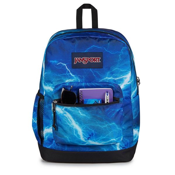 JANSPORT CROSS TOWN PLUS 17" BACKPACK - ELECTRIC BOLTS - Like New